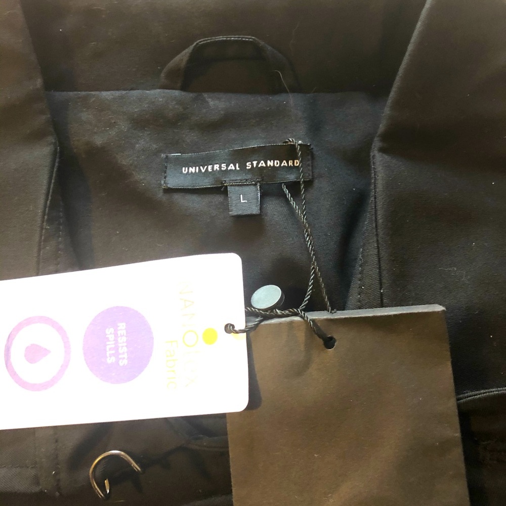 Universal Standard long Trench in Black